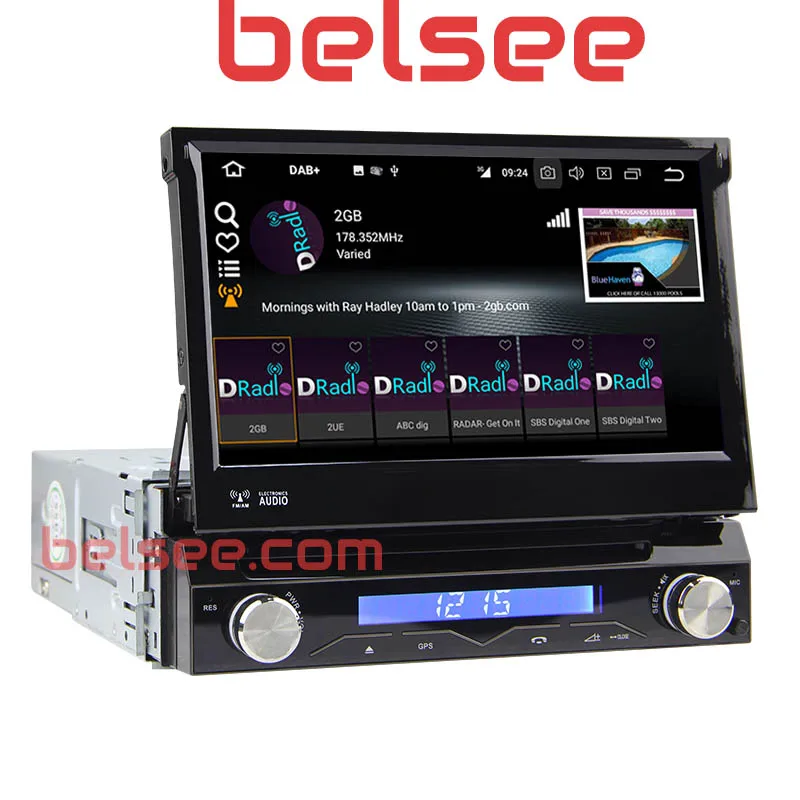Belsee Octa Core PX5 Ram 4 + 32GB Android 8 0 один 1 Din Универсальный Авто Радио мультимедийный плеер