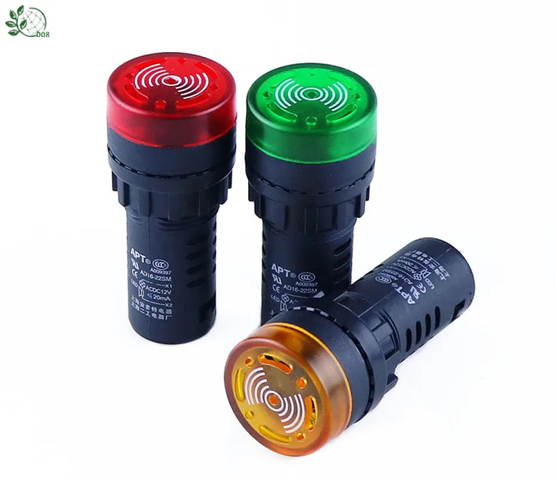 Панель крепление 22 мм светодиодный индикатор зуммера AD16 22SM 12V 24V 110V 220V led