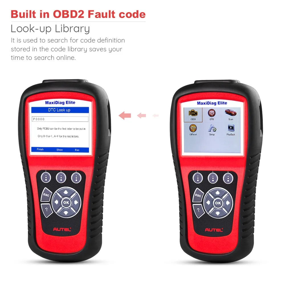 Autel MaxiDiag Elite MD802 OBD2 сканер автомобильный диагностический инструмент считыватель