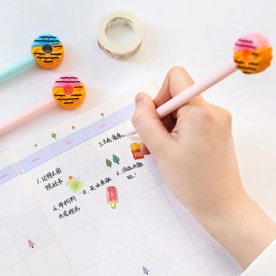 36 шт./лот Kawaii Симпатичные 0 38 мм 5 гелевые черные чернила для ручек ручка школы