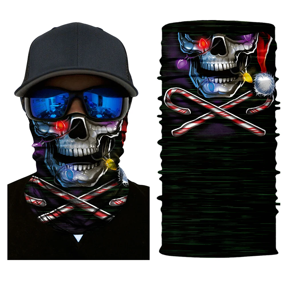 Cycling Face Moto Masks Balaclava Tactical Durag Full Protective Mask Unisex Cool Ghost Skull Mascara Motor masque | Автомобили и