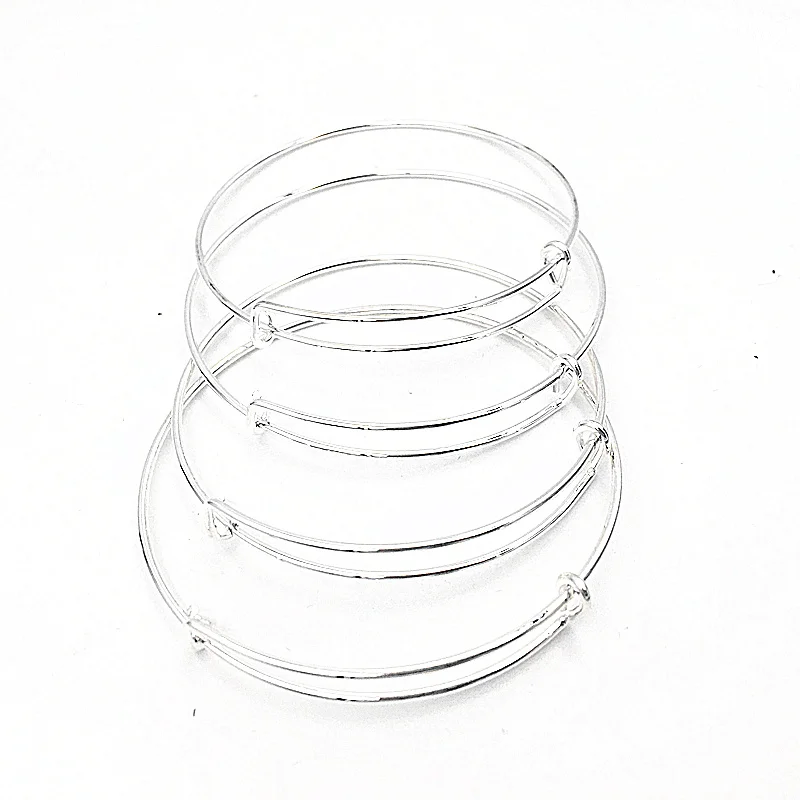 Фабричная поставка простые серебряные проводки браслеты для бисероплетения или