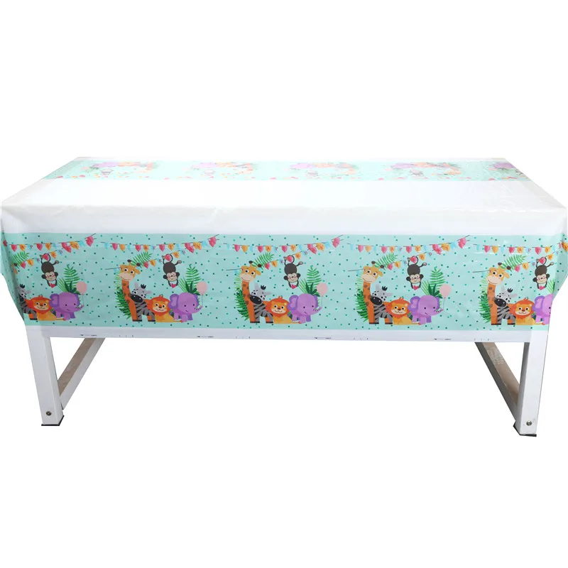 

Animal Party Supplies Kids Happy Birthday Party Decoration Decoration Disposable Tablecloth 1.08x1.8M Child Favor