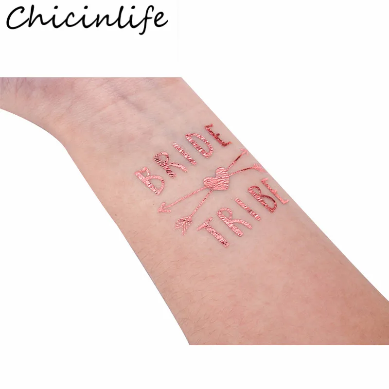 Chicinlife 5 шт. розовое золото невесты/фотоальбом временная татуировка наклейка