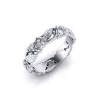 8 сезонов, новые модные кольца серебряного цвета с растительным листом для женщин, для свадебной вечеринки, открытые обручальные кольца, ювелирные изделия