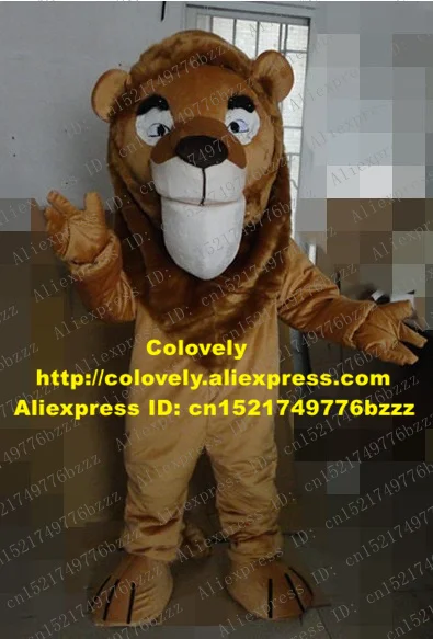 Новый костюм-талисман в виде коричневого льва маскотт симбалион Леон с большим