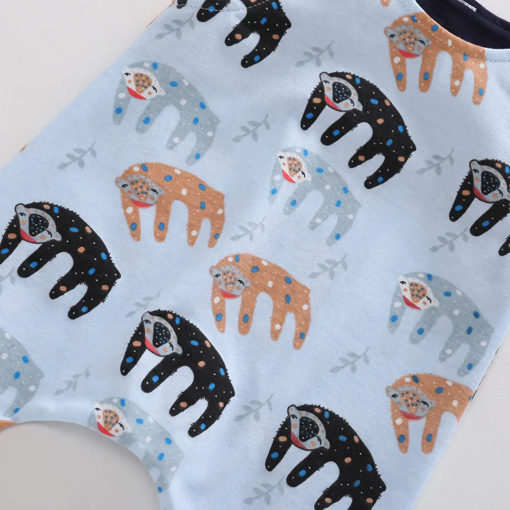 Летняя детская одежда малыша Одежда для детей малышей девочек мультфильм печати