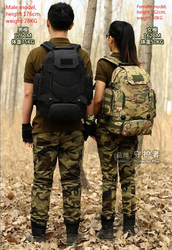 

ProtectorPlus New large-capacity mountaineering bag multi-functional tactical fans of the military camouflage backpack riding40L