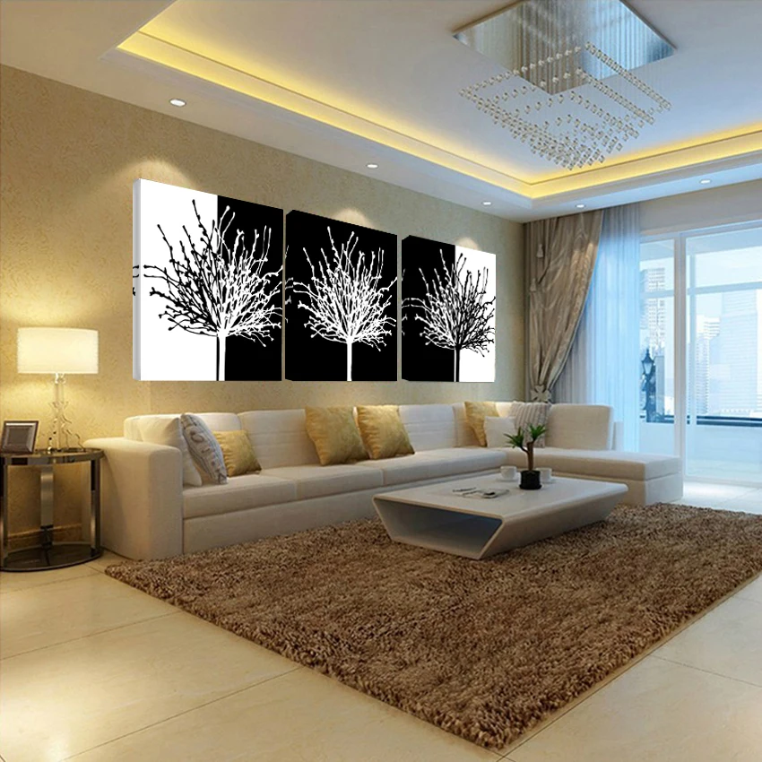 3 Панели без рамки для украшения дома Картина на холсте красивый цветной цветок