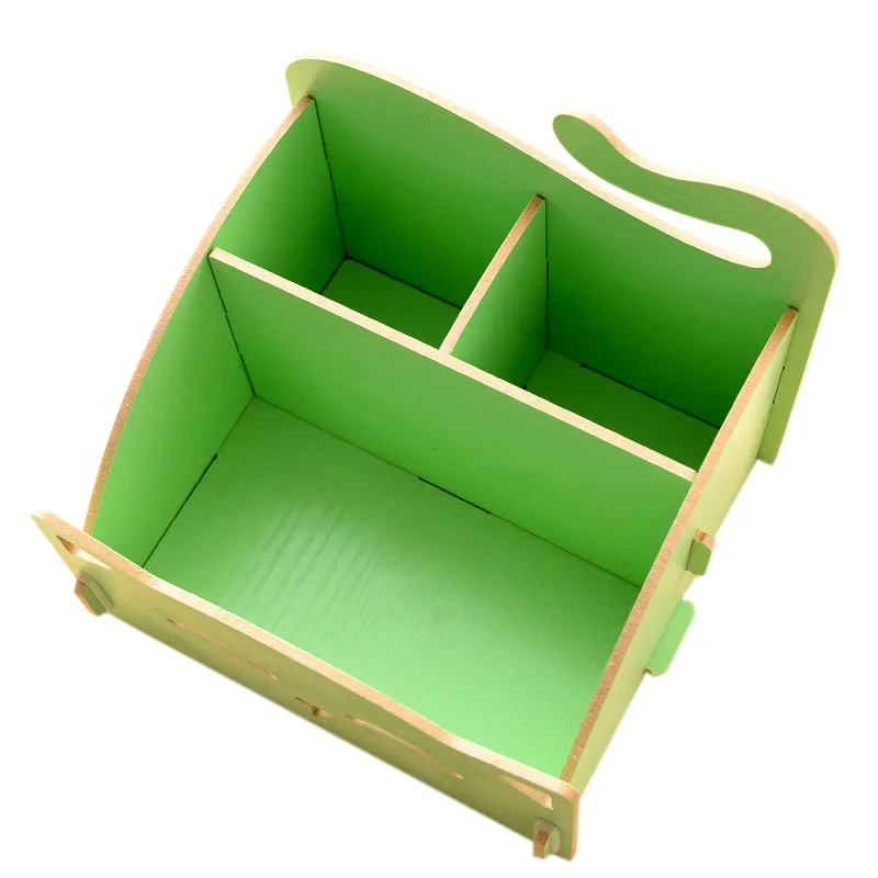 Творческий DIY мульти-functionaltable деревянная коробка для хранения Макияж Косметика