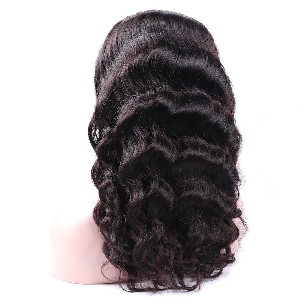 Mstoxic Lace Front Human Hair Wigs Pre Plucked Brurmes Loose Deep Wave With Baby Remy Natural Hairline | Шиньоны и парики