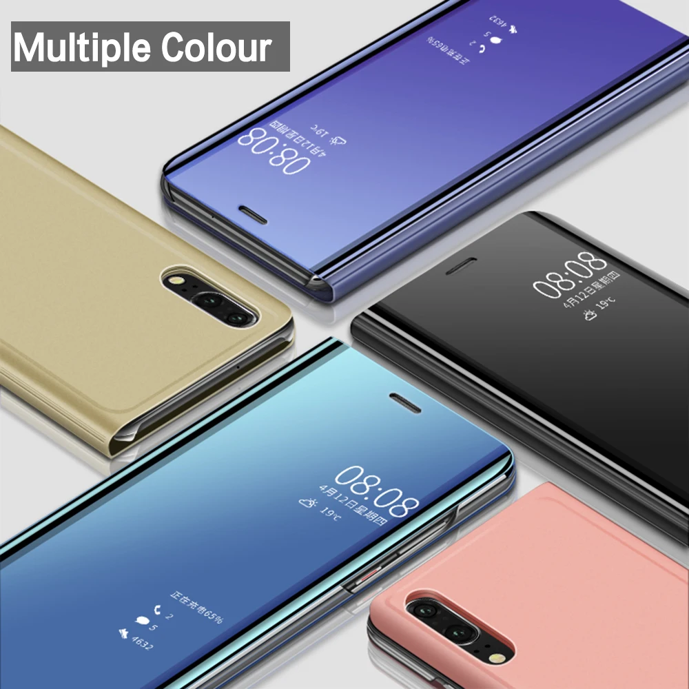 OTAO Clear View смарт Зеркало чехол для телефона huawei P20 Pro P10 P9 P8 Lite Коврики 9 8 10 Чехлы Флип