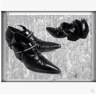 2017 Горячий Продавать мужчины повседневная обувь острым носом квадратный каблук