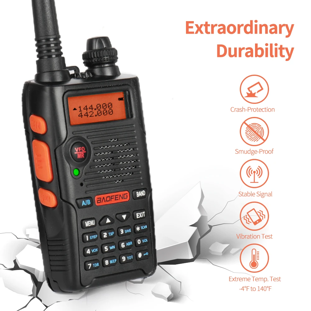 2 шт. Baofeng UV 5R EX 5W двухдиапазонный двухсторонний Радио рация перезаряжаемая