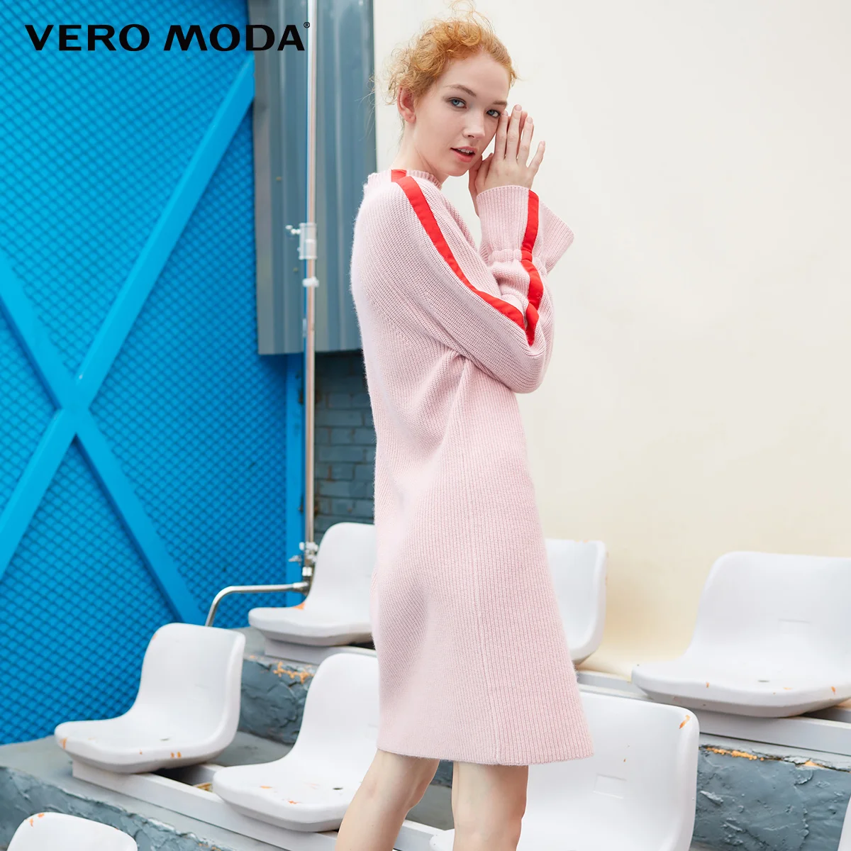 Vero Moda шерстяное платье с высоким воротником и роговыми рукавами | 318446505|Женские