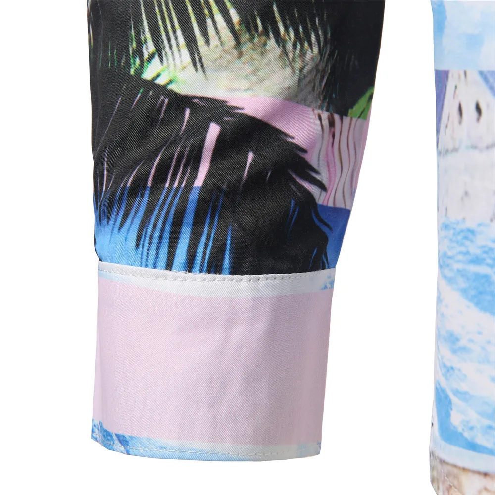 LONMMY Digital Print Palm Tree shirts men dress Casual Shirt slim fit Hawaii blouses blusas camisa social masculina New | Мужская одежда