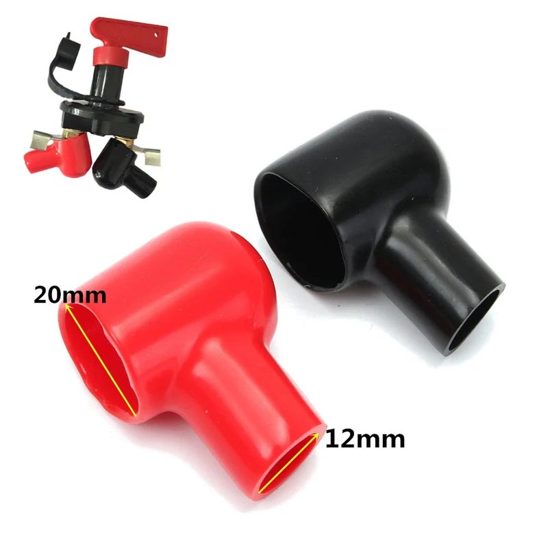 Шт. 20 шт. трубы в форме клеммные ботинки черный красный батарея изоляционные