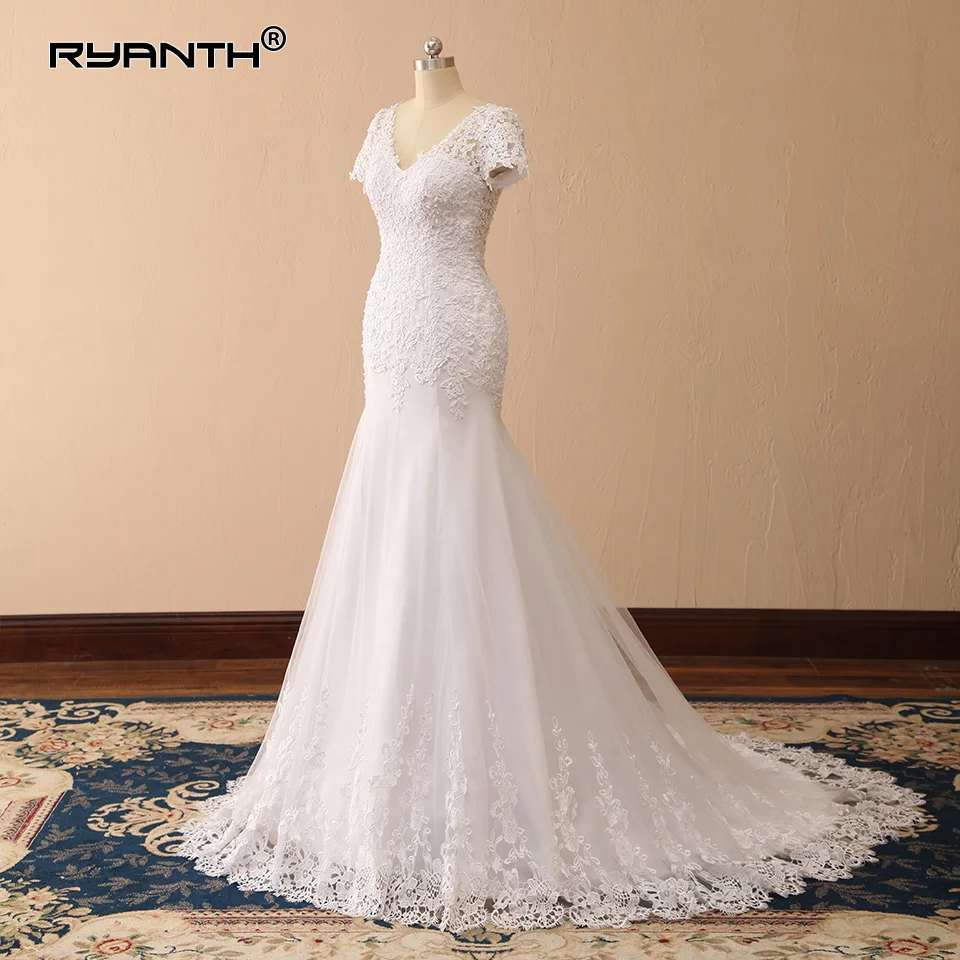 Vestido de novia сексуальные длинные рукава кружевное свадебное платье русалки Новое поступление Vestidos de novia прозрачные длинные свадебные платья