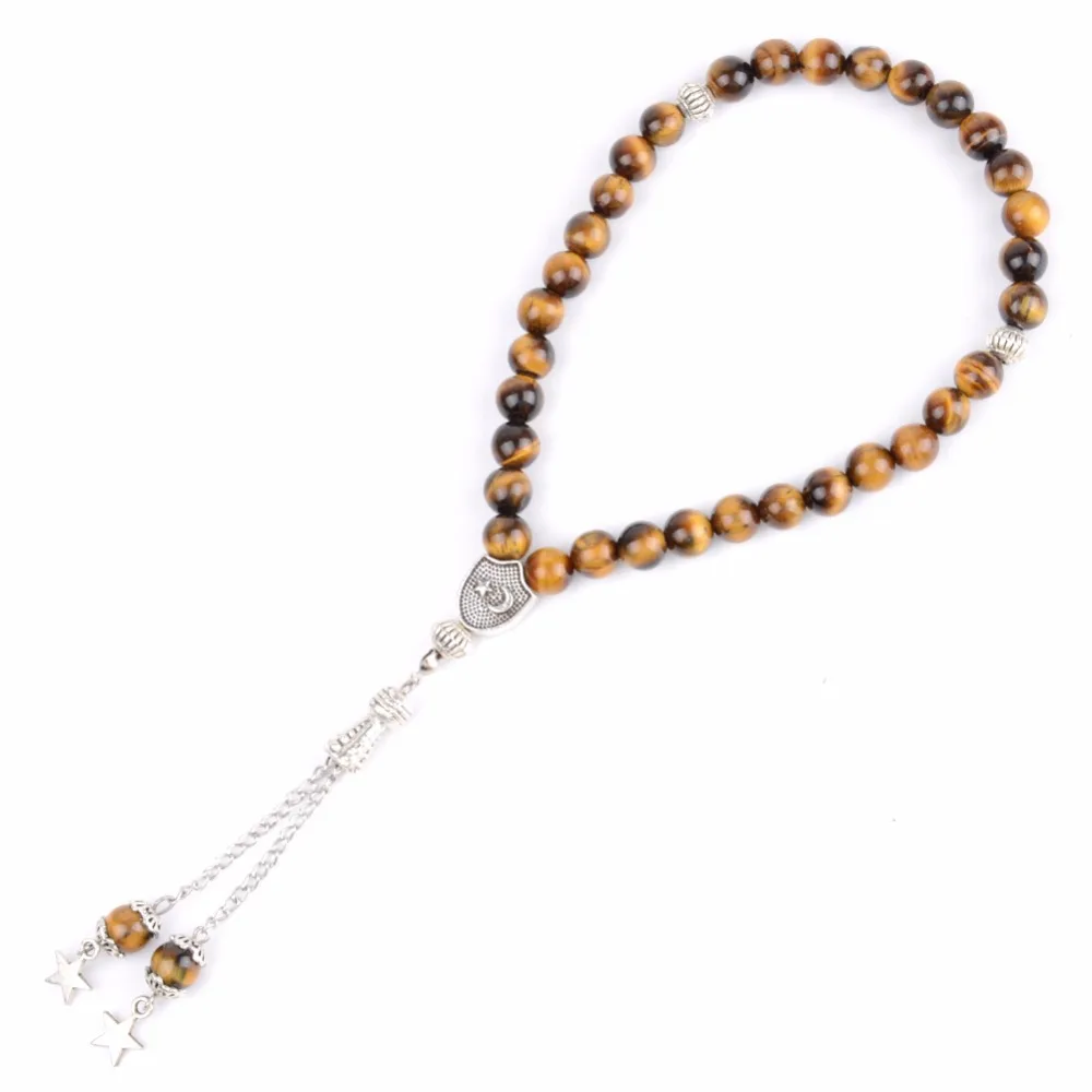 Мужской браслет с молитвенными бусинами Tasbih мужской синими бирюзами для женщин и