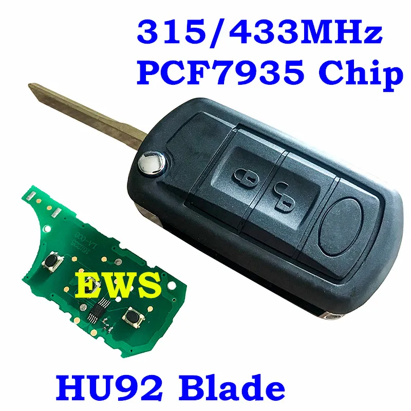 

Flip Folding Remote Car Key For Land Rover Vogue For Range Rover 315MHz 433MHz PCF7935 Chip HU92 Blade EWS4 ID44 Chip
