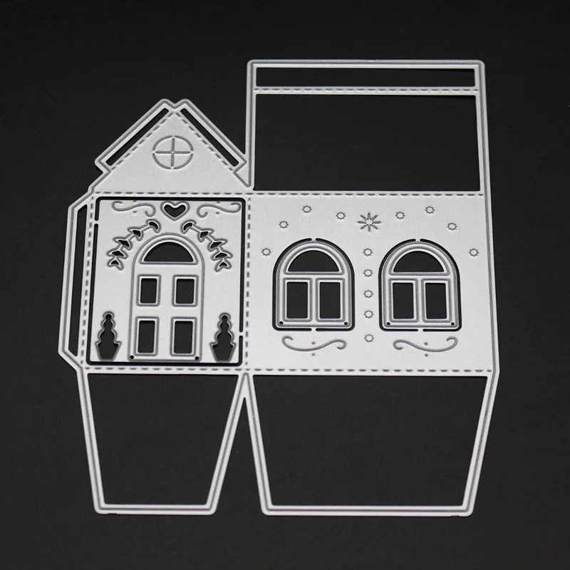 Small House Building Metal Cutting Dies For DIY Scrapbooking Album Decoration Supplies Embossing Stencil Paper Card Making | Дом и сад