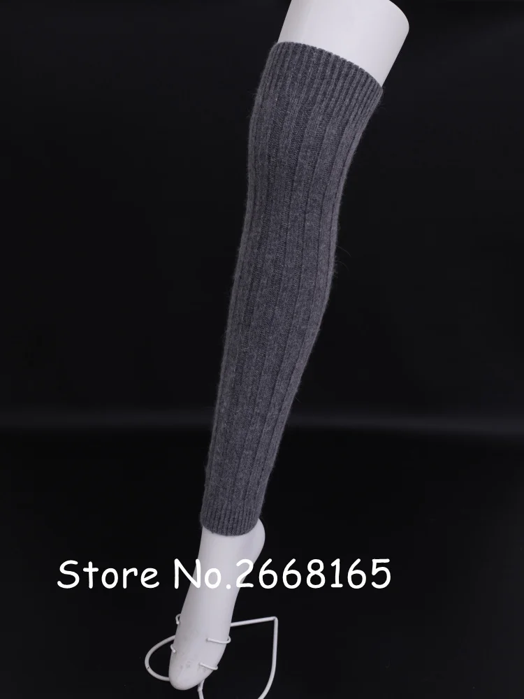 Однотонные шерстяные гетры полосатые чулки до бедра женские сапоги носки