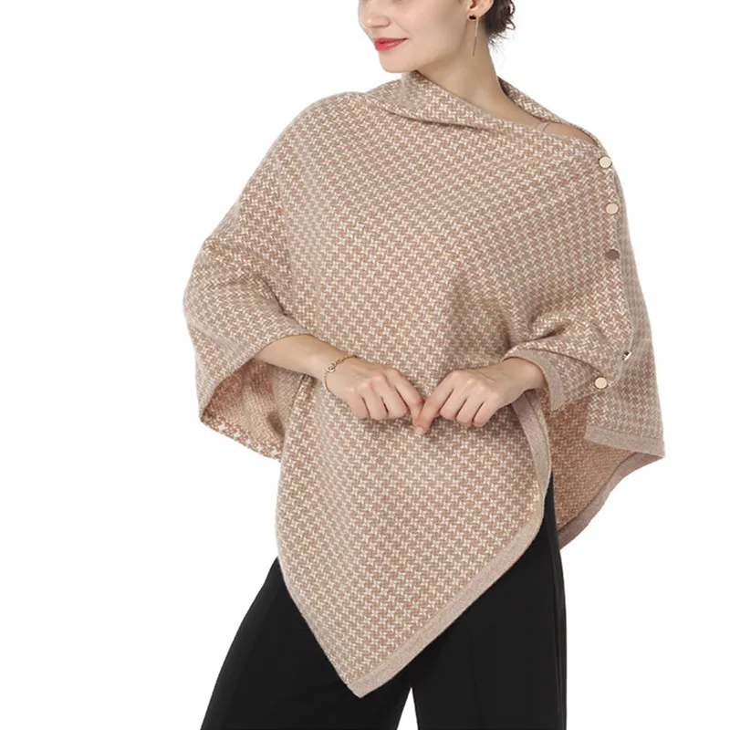 Новое поступление 100% чехол из козы и кашемира плотнистый жаккардовый вязаный