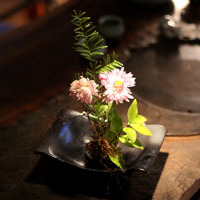 Японский стиль винтажный Ikebana цветочный горшок керамическая Цветочная