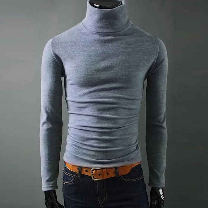 

Sweater Pullover Men 2018 Male Brand Casual Slim Sanding Primer Sweaters Men Solid Color High Quality Hedging Turtleneck