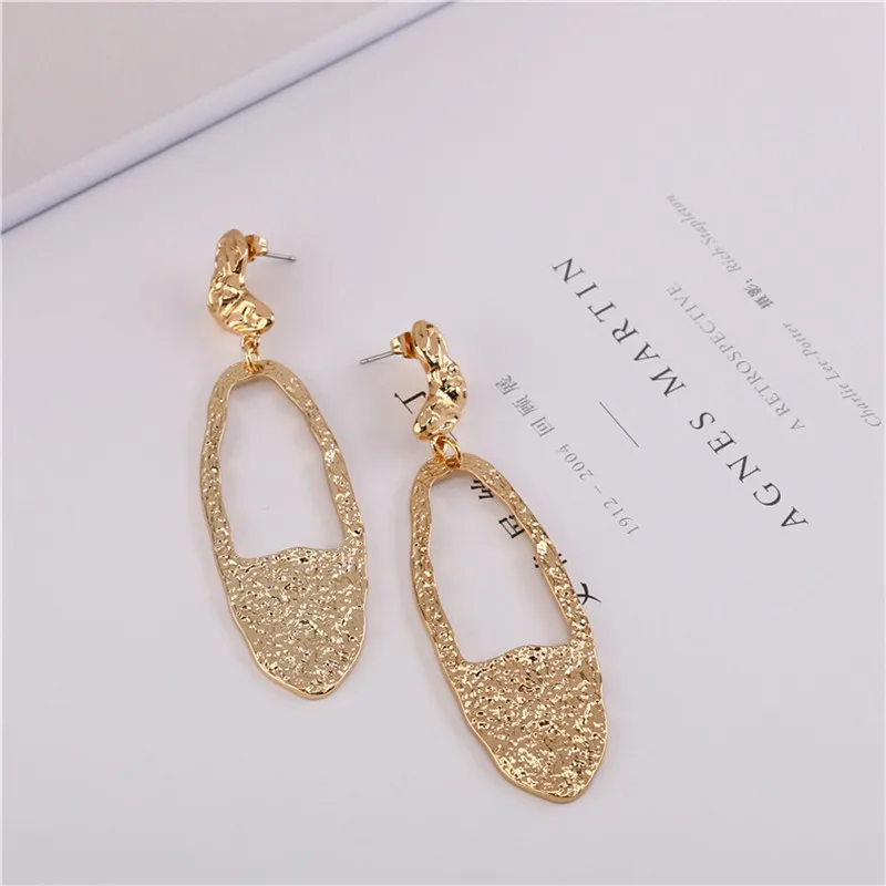 Bebeoso Gold Color Water Drop Earrings For Woman Trendy High Quality Long Pendients Oorbellen Metal Dangle 2018 | Украшения и