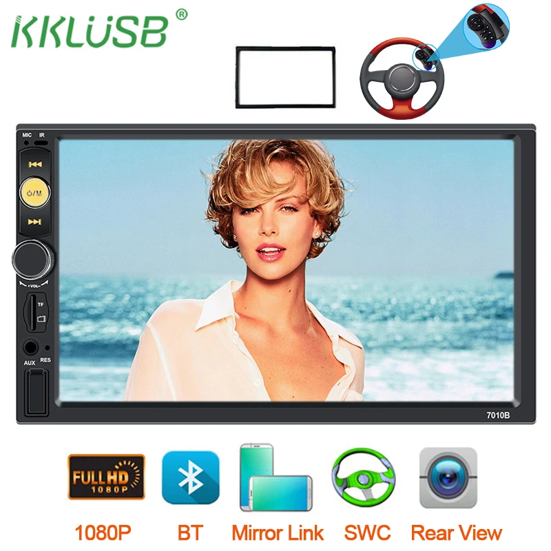 2 din Автомобильный Радио Bluetooth мультимедийный плеер HD 7 &quotсенсорный экран