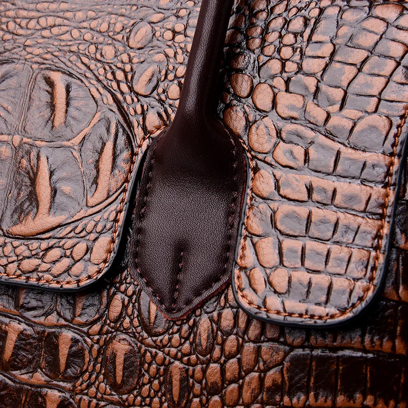 Сумка через плечо WESTAL Alligator женская из искусственной кожи для ноутбука|Сумки с