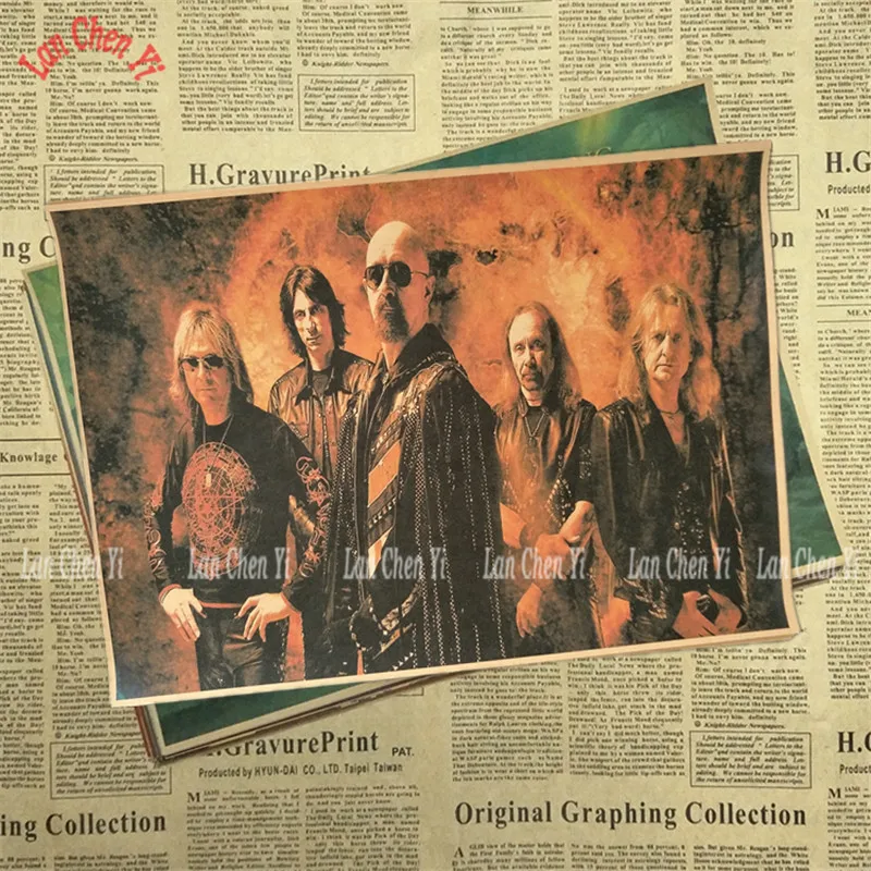Judas Priest группа классический ностальгические матовые плакат на крафт-бумаге офис подарок столовая домашний Декор стикер дизайн