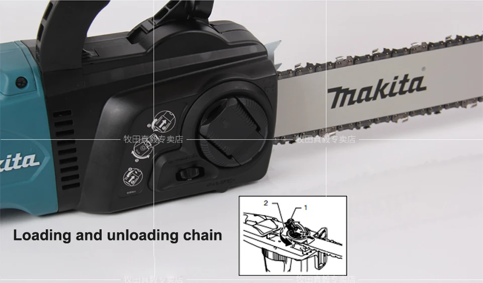 Японская цепная пила Makita, лесозаготовительная пила, бытовая, мощная, многофункциональная, Электрическая цепная пила, 16 дюймов, цепная пила, электрические пилы