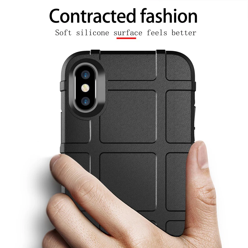 Case For iPhone X XS MAX XR Shockproof Armor Shield Silicone 7 8 6 6s Plus Soft TPU Phone Cover Shell |