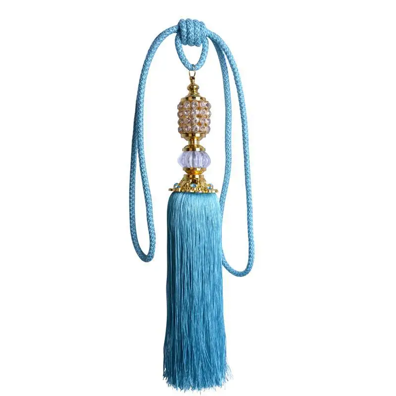 2pcs/lot Window Diamond Crystal Rope Tie Backs Blinds Fringe Tiebacks Room Tassel Decoration Curtains For Living | Дом и сад