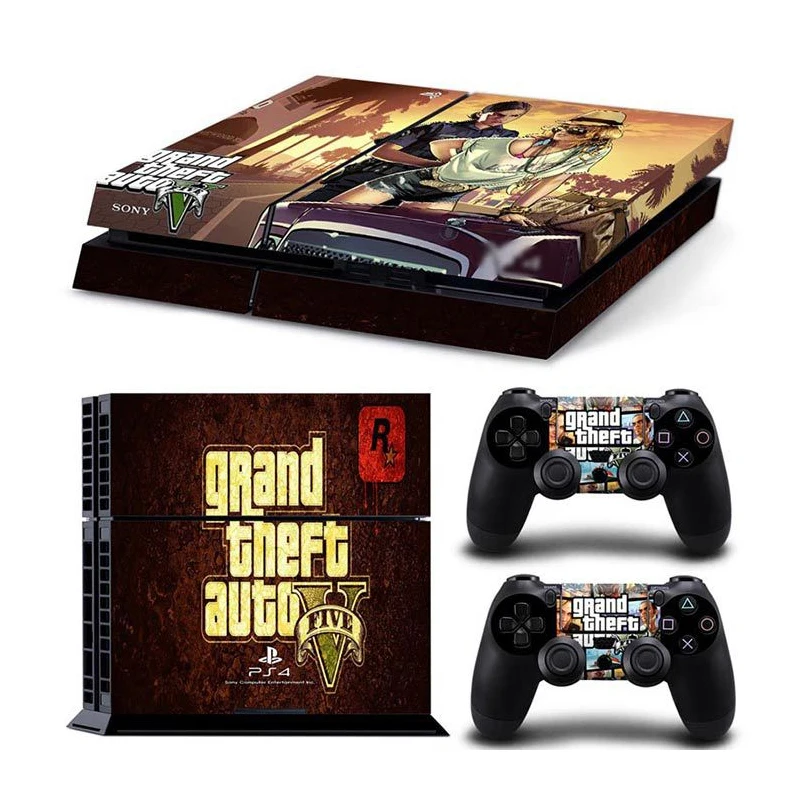 Grand Theft Auto 5 GTA для PS4 консоли виниловые наклейки кожи контроллер Playstation Cover Skin 4 + 2
