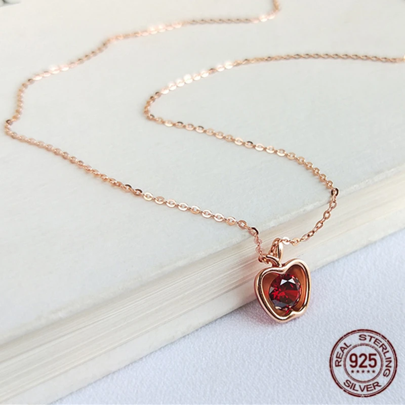 S925 Серебро новый Jewelry яблочное ожерелье женский Дикий ключицы цепи канун