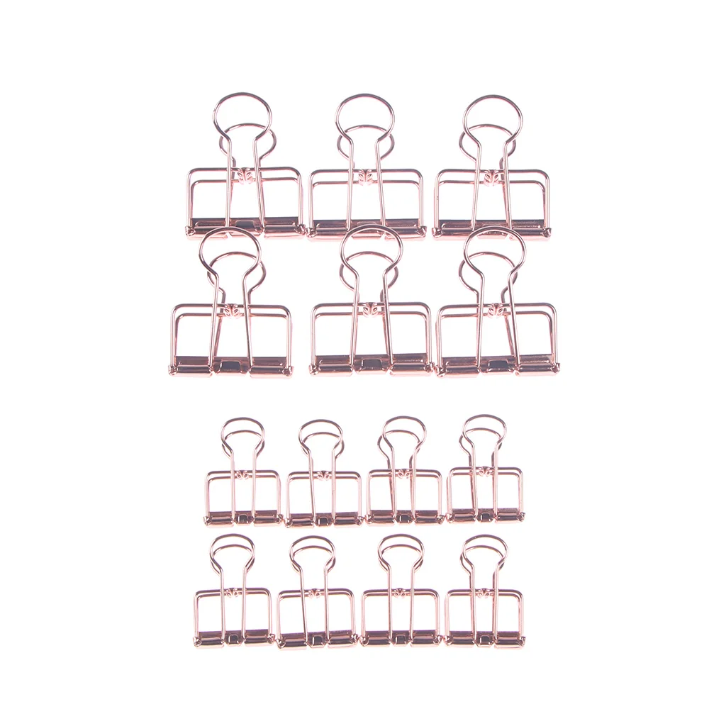 6 шт./лот зажим для бумаги с отверстиями из розового золота офиса школы органайзер