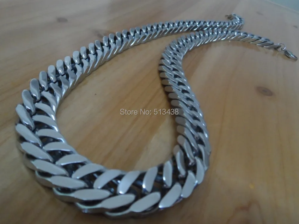 Top Quality Jewelry set 15mm Heavy Men Cuban Chain stainless steel Necklace &amp Bracelet High Polished | Украшения и аксессуары