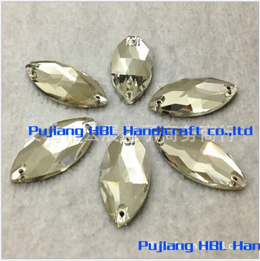 

Very Shining White Colour Horse Eyes Shape Sew On Crystal Beads Glass Rhinestones Sewing Strass Diamond