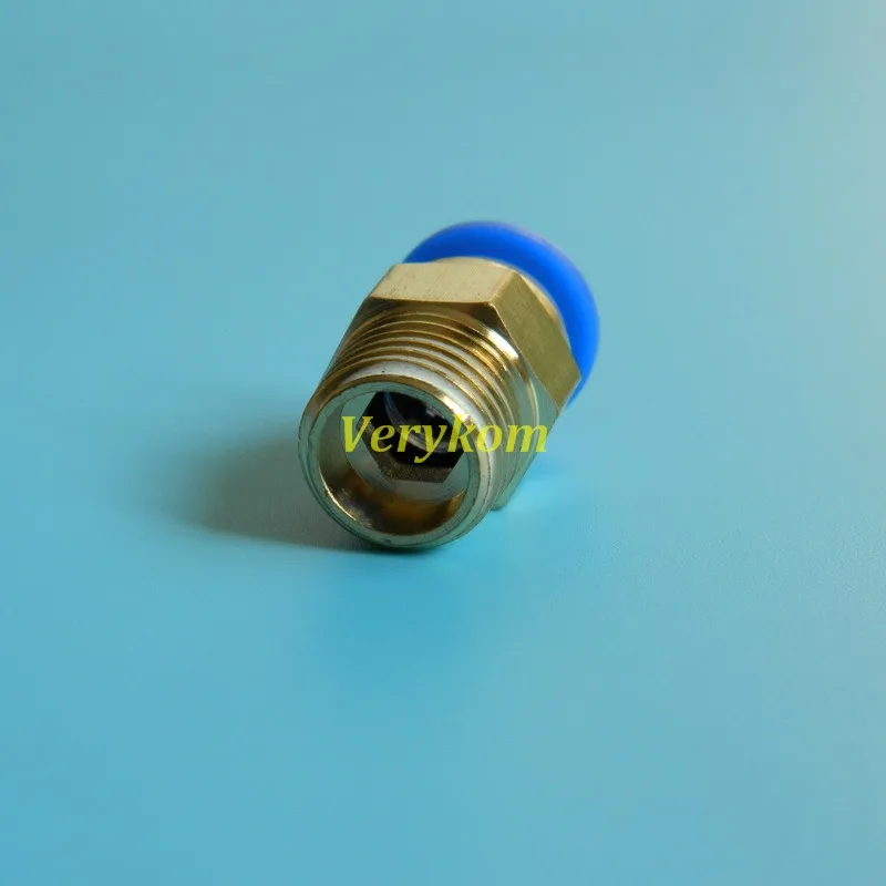Пневматическая трубка 10 мм вставная резьба 1/8 дюйма Серия ПК штекер прямое