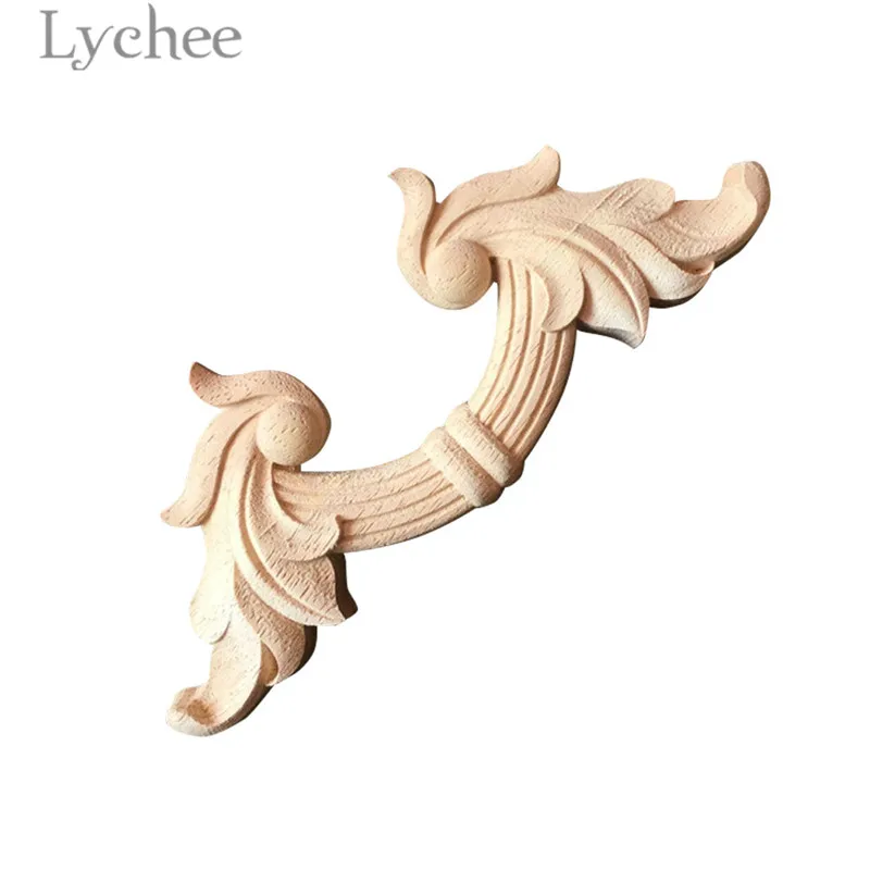 Lychee Life искусственная резная угловая аппликация для дверного шкафа винтажная