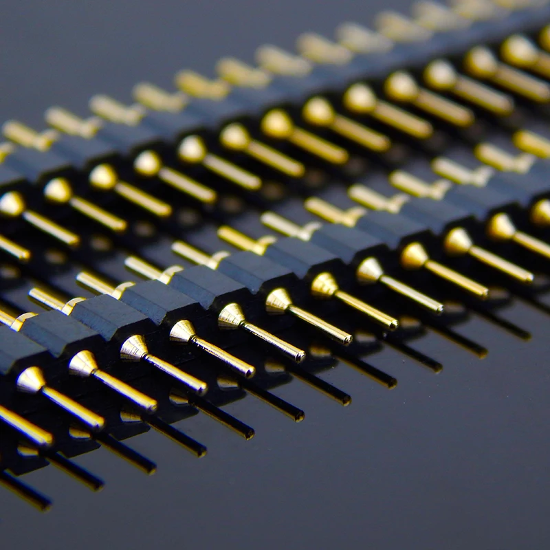 40 штифтов с золотым покрытием чистая медь Однорядная игла усилителя PCB Pin 2 54 мм