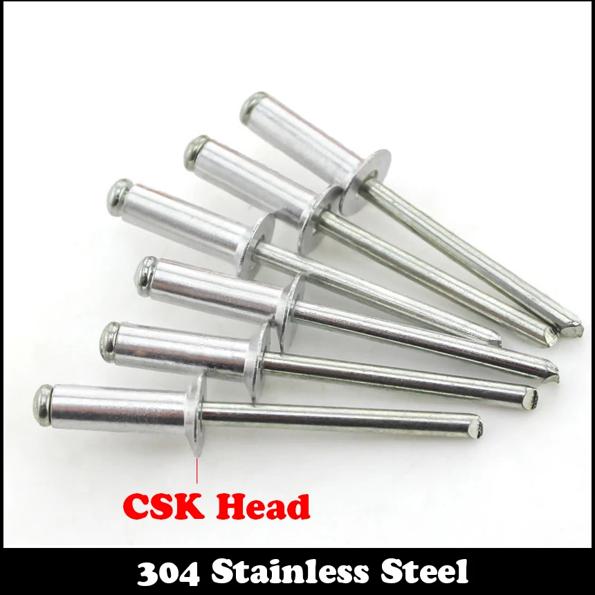 M4 * 10 M4x10 13 M4x13 304 нержавеющая сталь 304ss DIN7337 самоподключающийся гвоздь POP CSK потайная