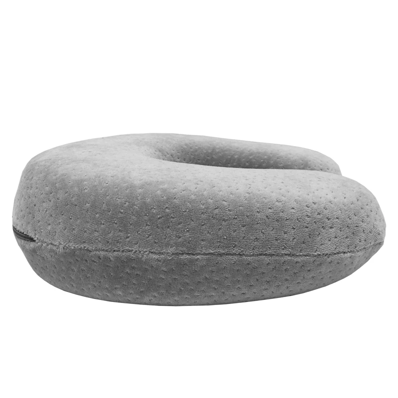 Сплошной цвет пены памяти/надувания u образная подушка для шеи путешествия