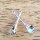 10 шт.лот 16x60 мм Хрустальная КАПЛЕВИДНАЯ цветная люстра AB подвесная КАПЛЕВИДНАЯ декоративная люстра фэн-шуй для свадьбы