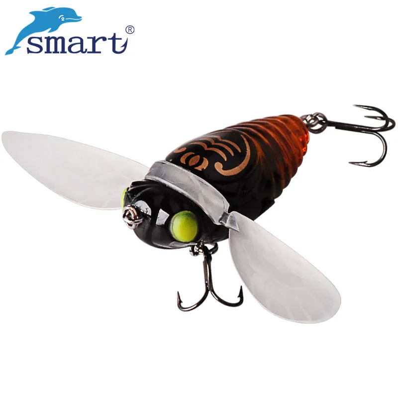 Приманки для рыбалки SMART Cicada 40 мм 6 1 г с крючком VMC твердая приманка искусственная