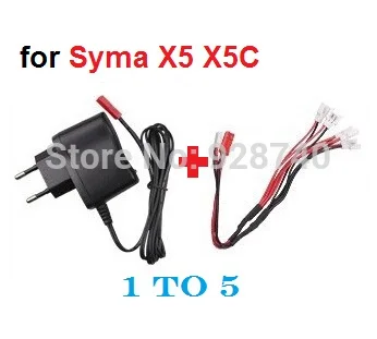 220 240 В AC настенное зарядное устройство + 1 до 5 зарядный кабель для SYMA X5C X5 X5SC X5SW X5HC