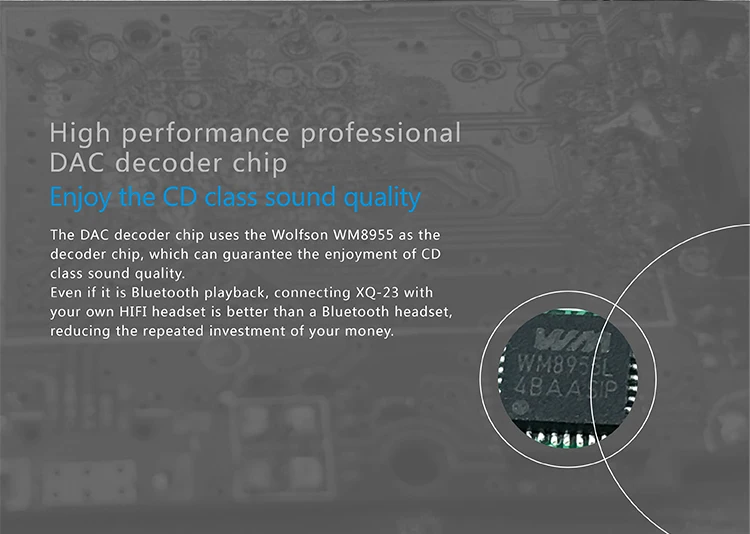 XDUOO XQ-23 высокопроизводительный Bluetooth CSR8670 WM8955 ЦАП усилитель мощности HiFi аудиофиловый портативный усилитель для наушников